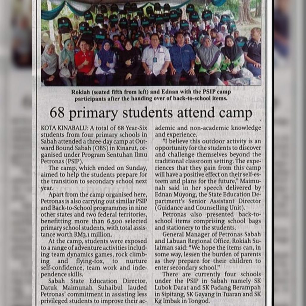 Publish in The Borneo Post on 15th October 2018
